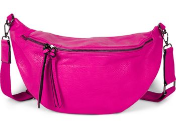 styleBREAKER Damen Halbmond Schultertasche groß | Crossbody Umhängetasche Handtasche mit 2 Wege Reißverschluss & verstellbarem Schultergurt 37 x 17 cm