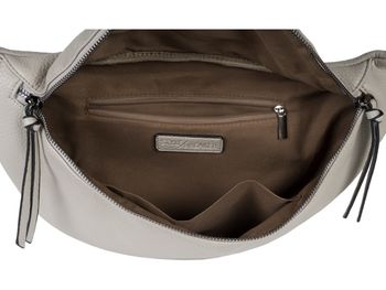 styleBREAKER Damen Halbmond Schultertasche groß | Crossbody Umhängetasche Handtasche mit 2 Wege Reißverschluss & verstellbarem Schultergurt 37 x 17 cm