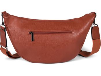 styleBREAKER Damen Halbmond Schultertasche groß | Crossbody Umhängetasche Handtasche mit 2 Wege Reißverschluss & verstellbarem Schultergurt 37 x 17 cm