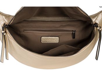 styleBREAKER Damen Halbmond Schultertasche groß | Crossbody Umhängetasche Handtasche mit 2 Wege Reißverschluss & verstellbarem Schultergurt 37 x 17 cm