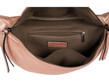 styleBREAKER Damen Halbmond Schultertasche groß | Crossbody Umhängetasche Handtasche mit 2 Wege Reißverschluss & verstellbarem Schultergurt 37 x 17 cm