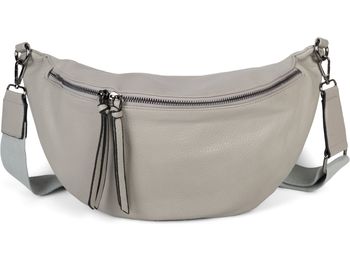 styleBREAKER Damen Halbmond Schultertasche groß | Crossbody Umhängetasche Handtasche mit 2 Wege Reißverschluss & verstellbarem Schultergurt 37 x 17 cm