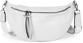 styleBREAKER Damen Halbmond Schultertasche groß | Crossbody Umhängetasche Handtasche mit 2 Wege Reißverschluss & verstellbarem Schultergurt 37 x 17 cm