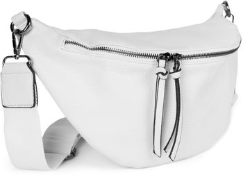 styleBREAKER Damen Halbmond Schultertasche groß | Crossbody Umhängetasche Handtasche mit 2 Wege Reißverschluss & verstellbarem Schultergurt 37 x 17 cm