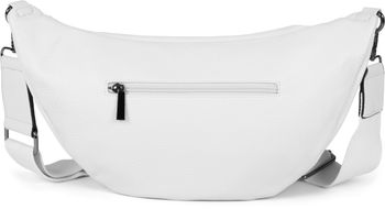 styleBREAKER Damen Halbmond Schultertasche groß | Crossbody Umhängetasche Handtasche mit 2 Wege Reißverschluss & verstellbarem Schultergurt 37 x 17 cm