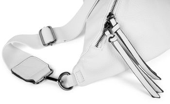 styleBREAKER Damen Halbmond Schultertasche groß | Crossbody Umhängetasche Handtasche mit 2 Wege Reißverschluss & verstellbarem Schultergurt 37 x 17 cm