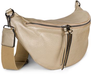 styleBREAKER Damen Halbmond Crossbody Schultertasche, abnehmbarer verstellbarer Schultergurt, Einfarbige Handtasche 02012386
