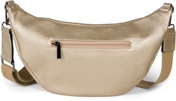 styleBREAKER Damen Halbmond Crossbody Schultertasche, abnehmbarer verstellbarer Schultergurt, Einfarbige Handtasche 02012386