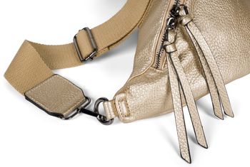 styleBREAKER Damen Halbmond Crossbody Schultertasche, abnehmbarer verstellbarer Schultergurt, Einfarbige Handtasche 02012386