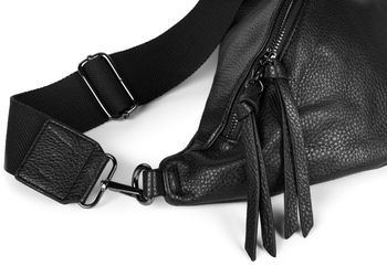 styleBREAKER Damen Halbmond Schultertasche groß | Crossbody Umhängetasche Handtasche mit 2 Wege Reißverschluss & verstellbarem Schultergurt 37 x 17 cm