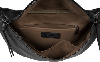 styleBREAKER Damen Halbmond Schultertasche groß | Crossbody Umhängetasche Handtasche mit 2 Wege Reißverschluss & verstellbarem Schultergurt 37 x 17 cm