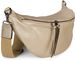 styleBREAKER Damen Halbmond Crossbody Schultertasche, abnehmbarer verstellbarer Schultergurt, Einfarbige Handtasche 02012386