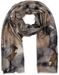 styleBREAKER Damen Schal mit edlem Marmormuster und goldenen Metallic-Details | Warme Winterstola, mehrfarbig 01017153