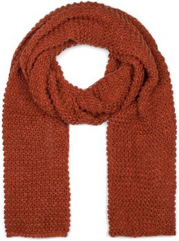 styleBREAKER Damen langer Strick Schal mit Wellen Strickmuster, warmer Winter Strickschal Einfarbig 01018168