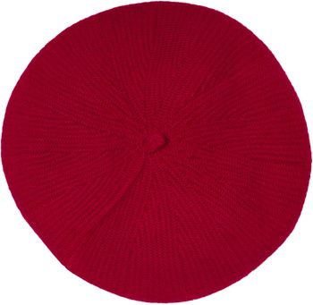 styleBREAKER Damen Feinstrick Baskenmütze mit dezentem Streifen Muster, Winter, Barett, Béret, Franzosen Mütze 04024200
