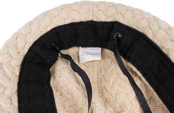 styleBREAKER Damen Feinstrick Baskenmütze mit Flechtmuster, Winter, Barett, Béret, Franzosen Mütze 04024201
