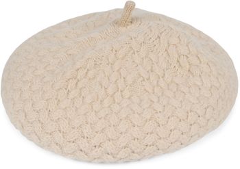 styleBREAKER Damen Feinstrick Baskenmütze mit Flechtmuster, Winter, Barett, Béret, Franzosen Mütze 04024201