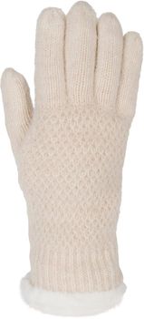 styleBREAKER Damen warme Winter Handschuhe mit Reiskorn Muster und Fleece, Thermo Strickhandschuhe, Fingerhandschuhe 09010040