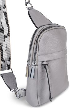styleBREAKER Damen One Shoulder Rucksack, gemusterter Schultergurt, Einfarbige Crossbody Bag, Cityrucksack, Sling Bag 02012387