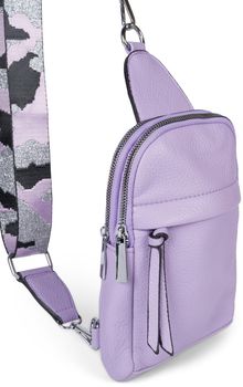 styleBREAKER Damen One Shoulder Rucksack, gemusterter Schultergurt, Einfarbige Crossbody Bag, Cityrucksack, Sling Bag 02012387