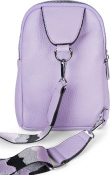 styleBREAKER Damen One Shoulder Rucksack, gemusterter Schultergurt, Einfarbige Crossbody Bag, Cityrucksack, Sling Bag 02012387