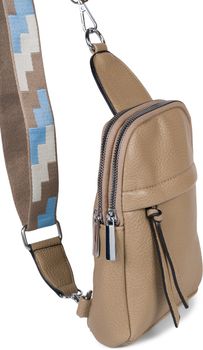 styleBREAKER Damen One Shoulder Rucksack, gemusterter Schultergurt, Einfarbige Crossbody Bag, Cityrucksack, Sling Bag 02012387