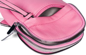 styleBREAKER Damen One Shoulder Rucksack, gemusterter Schultergurt, Einfarbige Crossbody Bag, Cityrucksack, Sling Bag 02012387