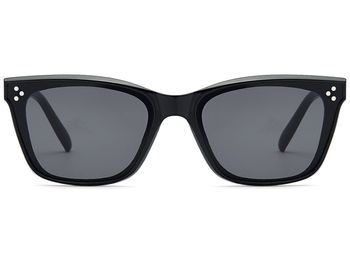 styleBREAKER Unisex Nerd Sonnenbrille mit Polycarbonat Flachgläsern und filigranem Kunststoff Rahmen, Retro Style 09020142