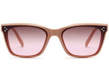 styleBREAKER Unisex Nerd Sonnenbrille mit Polycarbonat Flachgläsern und filigranem Kunststoff Rahmen, Retro Style 09020142