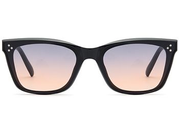 styleBREAKER Unisex Nerd Sonnenbrille mit Polycarbonat Flachgläsern und filigranem Kunststoff Rahmen, Retro Style 09020142