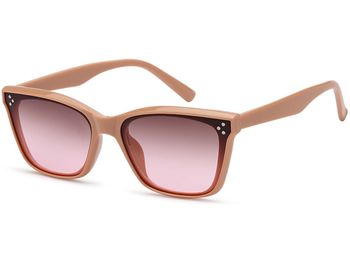 styleBREAKER Unisex Nerd Sonnenbrille mit Polycarbonat Flachgläsern und filigranem Kunststoff Rahmen, Retro Style 09020142