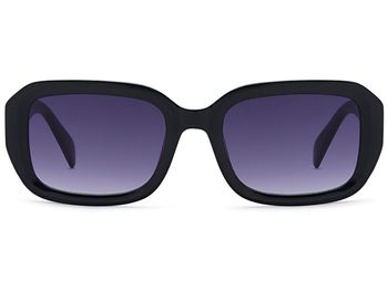 styleBREAKER Damen Retro Sonnenbrille mit breitem Kunststoff Rahmen und Rechteckigen Polycarbonat Gläsern 09020143