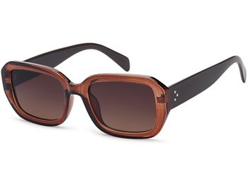 styleBREAKER Damen Retro Sonnenbrille mit breitem Kunststoff Rahmen und Rechteckigen Polycarbonat Gläsern 09020143