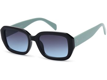styleBREAKER Damen Retro Sonnenbrille mit breitem Kunststoff Rahmen und Rechteckigen Polycarbonat Gläsern 09020143