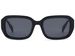 styleBREAKER Damen Retro Sonnenbrille mit breitem Kunststoff Rahmen und Rechteckigen Polycarbonat Gläsern 09020143