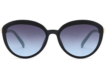 styleBREAKER Damen Sonnenbrille Oval mit filigranem Kunststoff Rahmen und Metall Detail, Polycarbonat Gläser 09020144