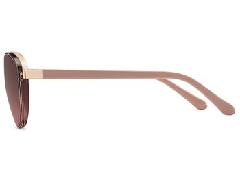 styleBREAKER Damen Sonnenbrille Oval mit filigranem Kunststoff Rahmen und Metall Detail, Polycarbonat Gläser 09020144