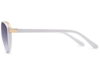 styleBREAKER Damen Sonnenbrille Oval mit filigranem Kunststoff Rahmen und Metall Detail, Polycarbonat Gläser 09020144