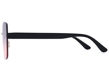 styleBREAKER Damen Sonnenbrille Rahmenlos mit getönten Rechteckigen Polycarbonat Gläsern, Kunststoff Bügeln 09020145