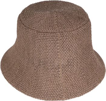 styleBREAKER Damen Sonnenhut aus Papierstroh faltbarer Fischerhut leichter Bucket Hat mit Schweißband Sommerhut mit Krempe als Sonnenschutz für Outdoor Strand Freizeit