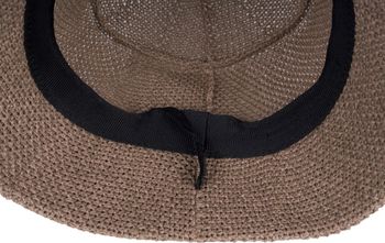styleBREAKER Damen Sonnenhut aus Papierstroh faltbarer Fischerhut leichter Bucket Hat mit Schweißband Sommerhut mit Krempe als Sonnenschutz für Outdoor Strand Freizeit