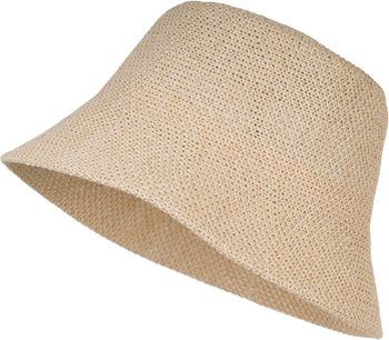 styleBREAKER Damen Fischerhut aus luftig gewebtem Papierstroh, Faltbarer Knautschhut, Sonnenhut, Bucket Hat 04025032