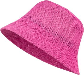 styleBREAKER Damen Sonnenhut aus Papierstroh faltbarer Fischerhut leichter Bucket Hat mit Schweißband Sommerhut mit Krempe als Sonnenschutz für Outdoor Strand Freizeit