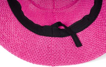 styleBREAKER Damen Sonnenhut aus Papierstroh faltbarer Fischerhut leichter Bucket Hat mit Schweißband Sommerhut mit Krempe als Sonnenschutz für Outdoor Strand Freizeit