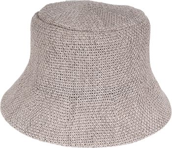 styleBREAKER Damen Sonnenhut aus Papierstroh faltbarer Fischerhut leichter Bucket Hat mit Schweißband Sommerhut mit Krempe als Sonnenschutz für Outdoor Strand Freizeit
