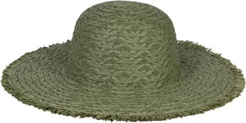 styleBREAKER Damen Strohhut Papierstroh mit luftigem Flechtmuster, breite ausgefranste Krempe, Sonnenhut, Schlapphut 04025033