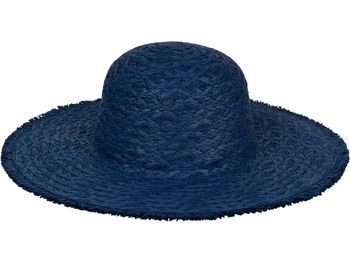 styleBREAKER Damen Strohhut Papierstroh mit luftigem Flechtmuster, breite ausgefranste Krempe, Sonnenhut, Schlapphut 04025033