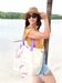 styleBREAKER XXL Strandtasche mit Palmen Blätter Print in Metallic Optik | Tropischer Shopper mit Reißverschluss & Stoffhenkel | Damen Schultertasche 56 x 36 x 17 cm