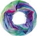 styleBREAKER Damen Loop Schal mit buntem Aquarell Farbverlauf Muster, leichter sommerlicher Schlauchschal mehrfarbig 01016220
