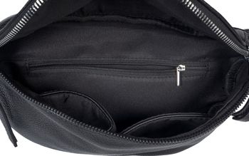 styleBREAKER Damen Halbmond Crossbody Schultertaschen Set 2-Teilig, Schultergurt mit Zick-Zack Rauten Muster 02012396